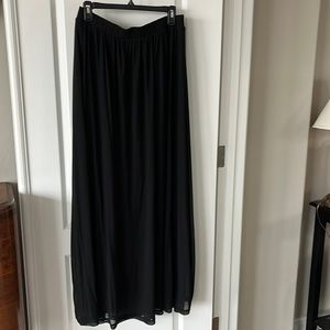 Sheet-Lined Chiffon Maxi  Skirt